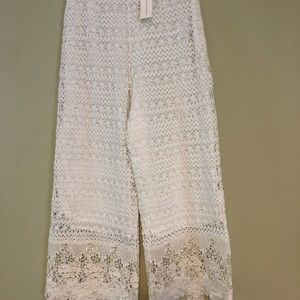 NWT Moon River Crochet Pants